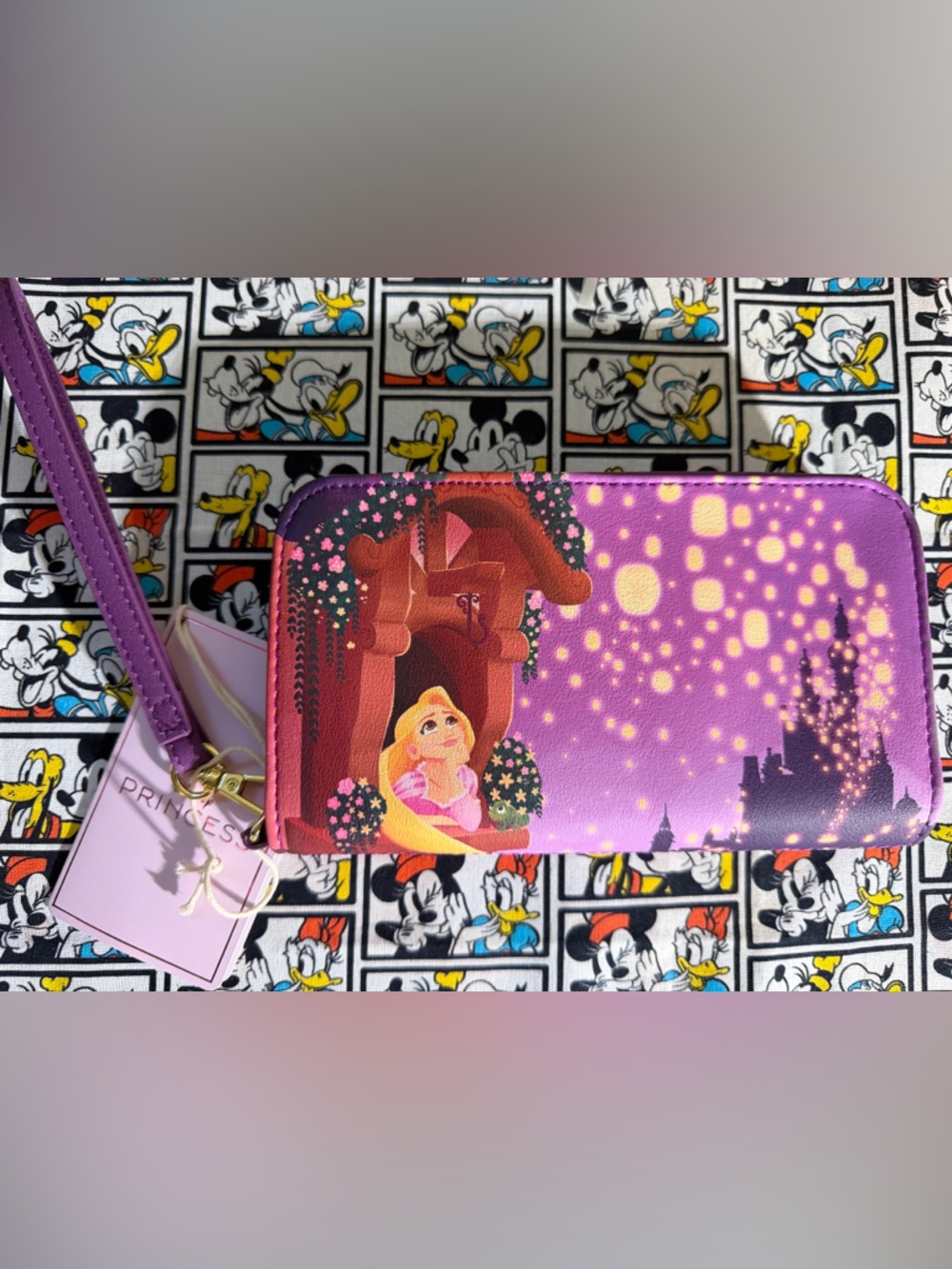 Loungefly Disney Tangled Rapunzel Tower Lantern Wristlet Wallet NWT2026